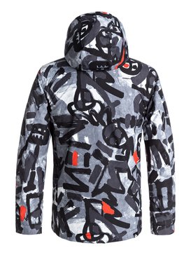 quiksilver, Mission - Veste de snow, ARKAID BLACK & WHITE (kvj6) Mission - Snow Jacket EQBTJ03061