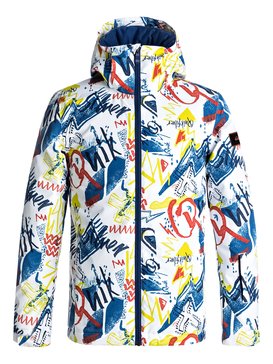 quiksilver, Mission - Veste de snow, WHITE YOUTH THUNDERBOLTS (wbk1) Mission - Snow Jacket EQBTJ03061
