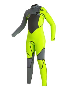 quiksilver, Syncro 3/2mm - Traje De Surf Integral Con Cremallera En El Pecho, SAFTEY YELLOW (ggp0) Syncro 3/2mm - Chest Zip Full Wetsuit EQBW103008