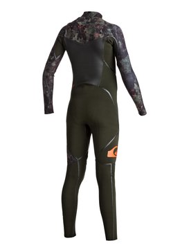 quiksilver, 4/3mm Syncro Plus Chest Zip - Full Wetsuit, JET BLACK/ BLACK/ SAFETY YELLO (xkkg) 4/3mm Syncro Plus Chest Zip - Full Wetsuit EQBW103029