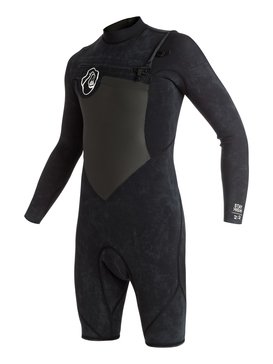 quiksilver, High Dye 2/2mm - Traje De Surf Primavera Con Cremallera En El Pecho, BLACK (kvj0) High Dye 2/2mm - Chest Zip Long Sleeve Springsuit EQBW403000