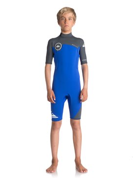 quiksilver, 2mm Syncro Series - Traje de neopreno ligero de manga corta, HV ROYAL/ GUN METAL/ WHITE (xpkw) 2/2 SYNCRO SERI BOY BZ SS SP F EQBW503004