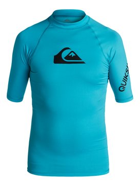 quiksilver, All Time - Short Sleeve UPF 50 Rash Vest, BLUE DANUBE (bms0) All Time - Short Sleeve UPF 50 Rash Vest EQBWR03006