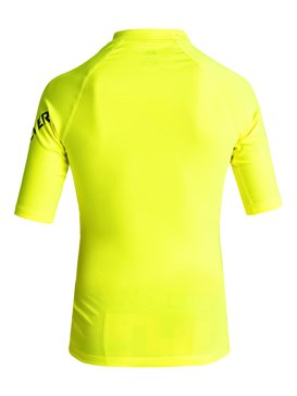 quiksilver, All Time - Short Sleeve UPF 50 Rash Vest, SAFETY YELLOW (yhj0) All Time - Short Sleeve UPF 50 Rash Vest EQBWR03006