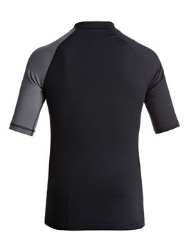 quiksilver, Active - Licra de Manga Corta con Protección Solar UPF 50, BLACK (kvj0) ACTIVE SS BOY EQBWR03036