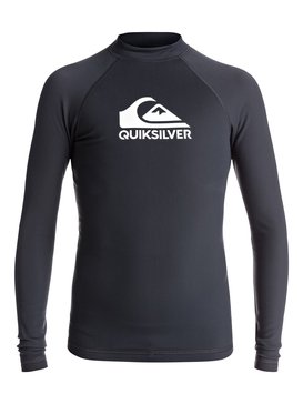 quiksilver, Heater - Lycra à manches longues anti-UV, DARK GREY (kva0) Heater - Long Sleeve UPF 50 Rash Vest EQBWR03042