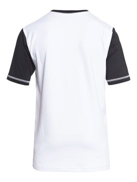 quiksilver, Colour Blocked - Camiseta de Surf Anfibia con Protección Solar UPF 50, WHITE (wbb0) Colour Blocked - Amphibian UPF 50 Surf T-Shirt EQBWR03046