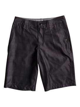 quiksilver, Boy's 8-16 Union Amphibian 19" Amphibian Shorts, BLACK (kvj0) UNION PLAID AMPHIBIAN YOUTH 19 EQBWS03195