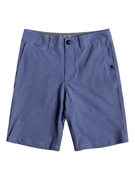 quiksilver, Boy's 8-16 Union Heather Amphibian 18" Amphibian Shorts, FEDERAL BLUE (bnc0) UNION HEATHER AMPHIBIAN YTH 18 EQBWS03199