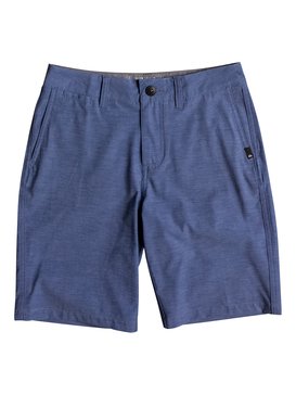quiksilver, Boy's 8-16 Union Heather Amphibian 18" Amphibian Shorts, ESTATE BLUE (bsw0) UNION HEATHER AMPHIBIAN YTH 18 EQBWS03199