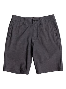 quiksilver, Boy's 8-16 Union Heather Amphibian 18" Amphibian Shorts, BLACK (kvj0) UNION HEATHER AMPHIBIAN YTH 18 EQBWS03199
