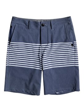 quiksilver, Boy's 8-16 Echo Stripe Amphibian 18" Shorts, ESTATE BLUE (bsw6) ECHO STRIPE AMPHIBIAN YOUTH 18 EQBWS03213