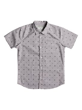 quiksilver, Boys 8 -16 Kamanoa Short Sleeve Shirt, SILVER SCONCE KAMANOA (szm6) Kamanoa - Short Sleeve Shirt EQBWT03199