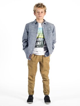 quiksilver, Classic Less Stress - Long Sleeve T-Shirt, WHITE (wbb0) Classic Less Stress - Long Sleeve T-Shirt EQBZT03363