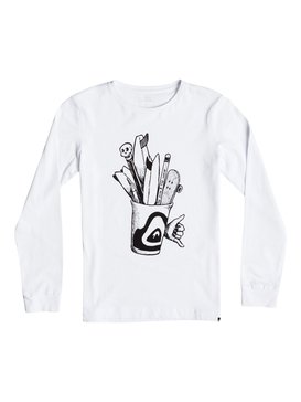 quiksilver, PM Pencil Cups - Tee-Shirt à manches longues, WHITE (wbb0) PM Pencil Cups - Long Sleeve T-Shirt EQBZT03377