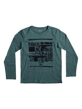 quiksilver, Classic Radical Trip - T Shirt à manches longues, SILVER PINE (gpa0) Classic Radical Trip - Long Sleeve T-Shirt EQBZT03567