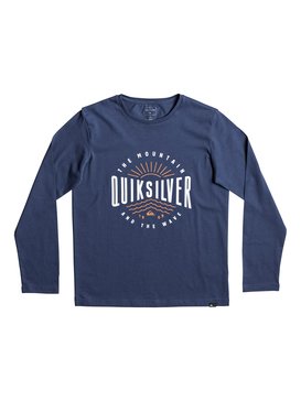 quiksilver, Classic Mad Wave - T Shirt à manches longues, DARK DENIM (brq0) LS CLASSIC TEE YOUTH MAD WAVE EQBZT03573