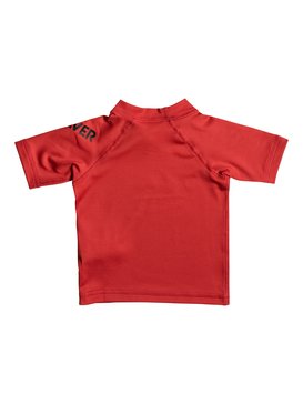 quiksilver, All Time - Licra de Manga Corta con Protección Solar UPF 50, QUIK RED (rqr0) All Time - Short Sleeve UPF 50 Rash Vest EQIWR03010