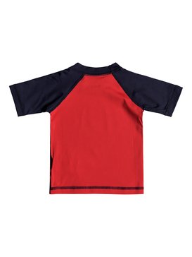 quiksilver, Bubble Dream - Licra de Manga Corta con Protección Solar UPF 50, RACING RED/ NAVY BLAZER (xrrb) Bubble Dream - Short Sleeve UPF 50 Rash Vest EQIWR03014