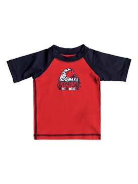 quiksilver, Bubble Dream - Licra de Manga Corta con Protección Solar UPF 50, RACING RED/ NAVY BLAZER (xrrb) Bubble Dream - Short Sleeve UPF 50 Rash Vest EQIWR03014