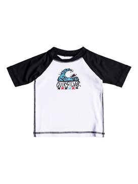 quiksilver, Bubble Dream - Licra de Manga Corta con Protección Solar UPF 50, WHITE/BLACK (xwwk) Bubble Dream - Short Sleeve UPF 50 Rash Vest EQIWR03014