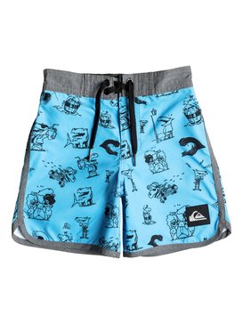 quiksilver, Boy's 2-7 Dark Doggy 14.5" Boardshorts, BONNIE BLUE (bjb0) Dark Doggy 14.5" - Board Shorts EQKBS03083