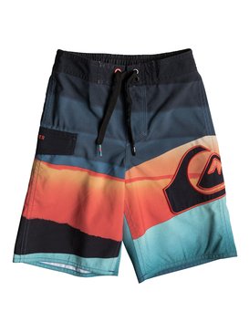 quiksilver, Boy's 2-7 Slash Logo 14" Boardshorts, MOROCCAN BLUE (bsg6) SLASH LOGO BOY 14 EQKBS03117