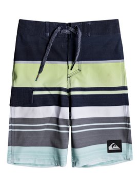 quiksilver, Boy's 2-7 Everyday Stripe 14" Boardshorts, BLUE LIGHT (bek6) EVERYDAY STRIPE BOY 14 EQKBS03136