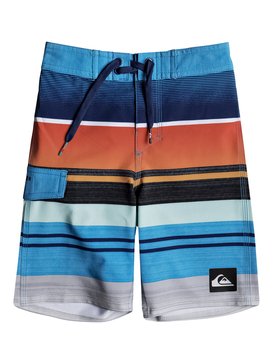 quiksilver, Boy's 2-7 Everyday Stripe 14" Boardshorts, CHERRY TOMATO (nnj6) EVERYDAY STRIPE BOY 14 EQKBS03136