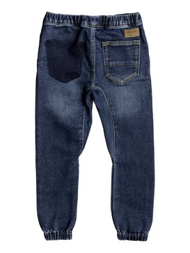 quiksilver, Fonic Hash Blue - Pantalon de jogging en denim coupe slim, HASH BLUE (bpyw) Fonic Hash Blue - Slim Fit Denim Joggers EQKDP03067