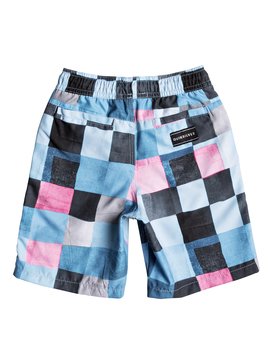 quiksilver, RESIN CHECK VOLLEY BOY 14, ATOMIC BLUE (bmm6) RESIN CHECK VOLLEY BOY 14 EQKJV03045