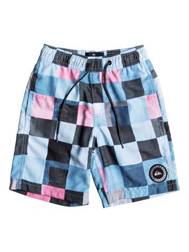 quiksilver, RESIN CHECK VOLLEY BOY 14, ATOMIC BLUE (bmm6) RESIN CHECK VOLLEY BOY 14 EQKJV03045