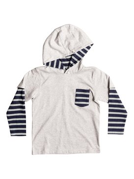 quiksilver, Boy's 2-7 Gerik 3/4 Sleeve Hooded Tee, LIGHT GREY HEATHER (sgrh) GERIK HOODIE BOY EQKKT03105