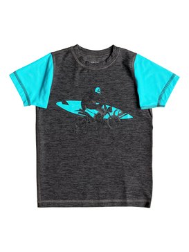 quiksilver, Bear On The Way - Lycra à manches courtes, CHARCOAL (smc0) Bear On The Way - Short Sleeve Rash Vest EQKWR03015