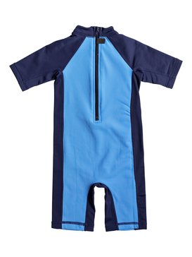 quiksilver, Thermo Spring - Licra-Bañador Entero de Manga Corta con Protección Solar UPF 50, BLUE LIGHT/ HAWAIIAN BLUE (xbbb) THERMO SPRING KID EQKWR03022