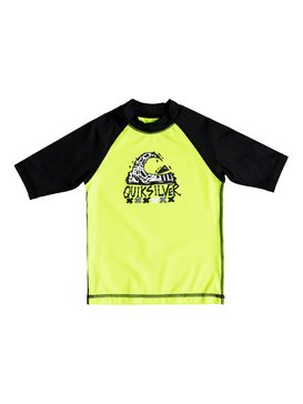 quiksilver, Bubble Dream - Licra de Manga Corta con Protección Solar UPF 50, SAFETY YELLOW/ BLACK (xggk) BUBBLE DREAM SS EQKWR03024