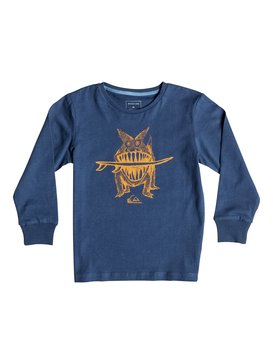 quiksilver, Carbon Brun'S Dog - Camiseta de Manga Larga, DARK DENIM (brq0) Carbon Brun'S Dog - Long Sleeve T-Shirt EQKZT03072