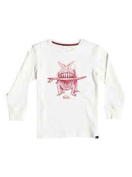 quiksilver, Carbon Brun'S Dog - Camiseta de Manga Larga, SNOW WHITE (wbk0) Carbon Brun'S Dog - Long Sleeve T-Shirt EQKZT03072