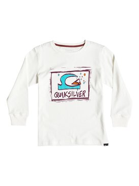 quiksilver, Carbon Finish Bubble D - Tee-Shirt à manches longues, SNOW WHITE (wbk0) Carbon Finish Bubble D - Long Sleeve T-Shirt EQKZT03073