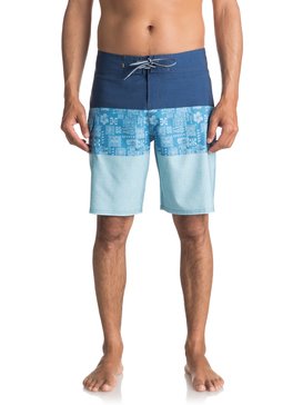 quiksilver, Hombres Boardshorts de 20" Bloque Tri Fairway, STILLWATER (bhw0) FAIRWAY TRI BLOCK EQMBS03023