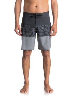 quiksilver, Hombres Boardshorts de 20" Bloque Tri Fairway, BLACK (kvj0) FAIRWAY TRI BLOCK EQMBS03023