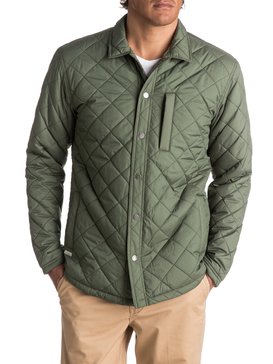 quiksilver, Waterman Puffed Up - Water-Repellent Quilted Shirt Jacket, BEETLE (gqm0) Waterman Puffed Up - Water-Repellent Quilted Shirt Jacket EQMJK03004