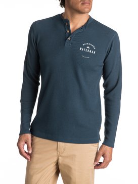 quiksilver, Waterman Thermal Creeks - Maglietta henley termica a maniche lunghe, MAJOR BLUE (bsm0) Waterman Thermal Creeks - Thermal Long Sleeve Henley T-Shirt EQMKT03011