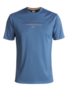 quiksilver, Waterman Gut Check - Camiseta de Surf Anfibia con Protección Solar UPF 40, DEEP WATER (bpd0) GUT CHECK SS EQMWR03018
