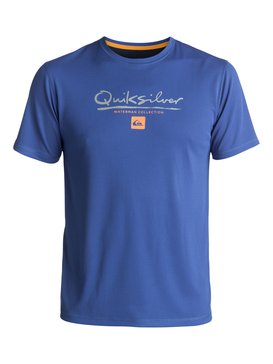quiksilver, Waterman Gut Check - Camiseta de Surf Anfibia con Protección Solar UPF 40, OLYMPIAN BLUE (bqz0) Waterman Gut Check - Amphibian UPF 40 Surf T-Shirt EQMWR03018
