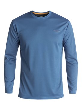 quiksilver, Waterman Gut Check - Camiseta de Surf Anfibia de Manga Larga con Protección Solar UPF 40, DEEP WATER (bpd0) Waterman Gut Check - Amphibian Long Sleeve UPF 40 Surf T-Shirt EQMWR03019
