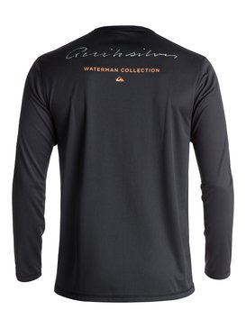 quiksilver, Waterman Gut Check - Camiseta de Surf Anfibia de Manga Larga con Protección Solar UPF 40, BLACK (kvj0) Waterman Gut Check - Amphibian Long Sleeve UPF 40 Surf T-Shirt EQMWR03019