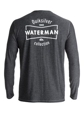quiksilver, Waterman Water Marked - Lycra à manches longues anti-UV, CHARCOAL HEATHER (ktah) Waterman Water Marked - Long Sleeve UPF 50 Rash Vest EQMWR03027