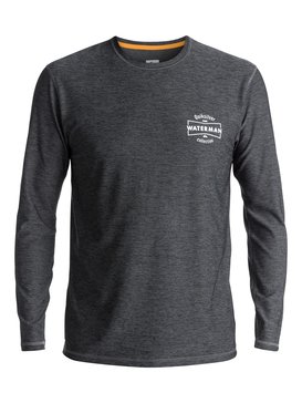 quiksilver, Waterman Water Marked - Lycra à manches longues anti-UV, CHARCOAL HEATHER (ktah) Waterman Water Marked - Long Sleeve UPF 50 Rash Vest EQMWR03027