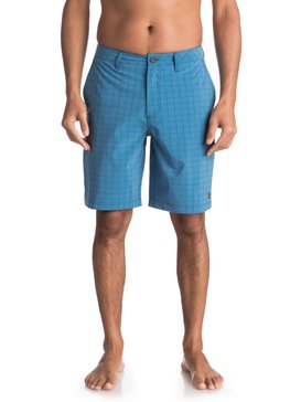 quiksilver, Waterman Vagabond Plaid Amphibian Shorts, DEEP WATER (bpd0) Waterman Vagabond Plaid - Amphibian Board Shorts EQMWS03051
